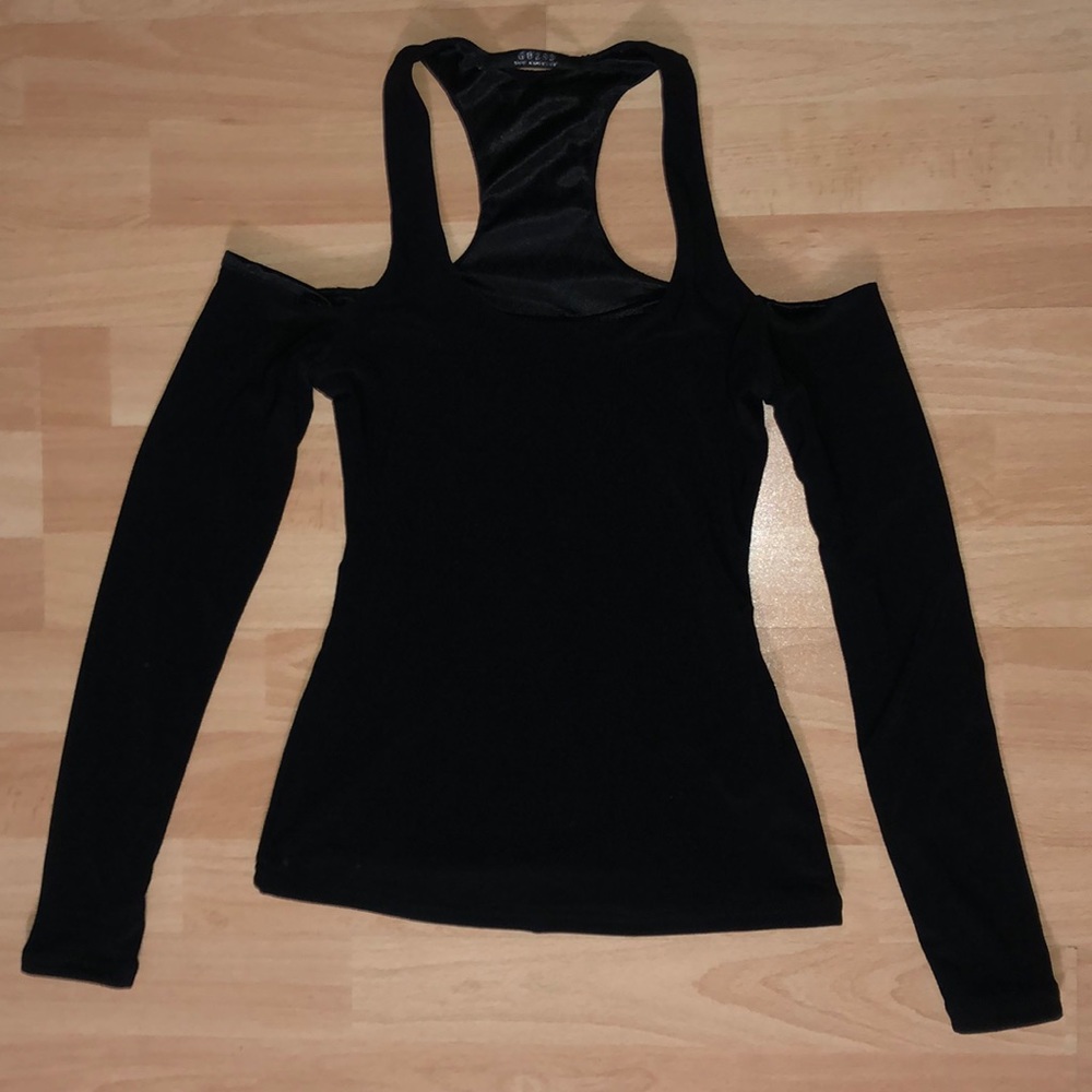 Chandail camisole manche longue Noir serrer ,